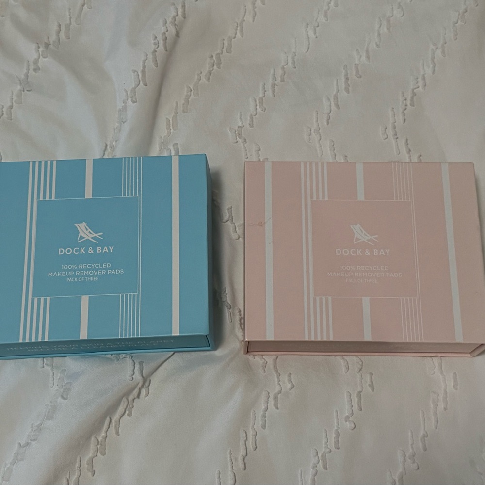 Recycled Makeup Remover Pads Set - Blue and Pink